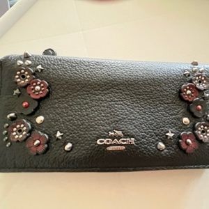 COACH Embellished Flower Wallet